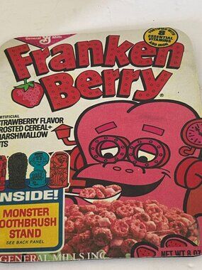 FRANKENBERRY Mailaway Mouse Pad Monster Cereal Premium 1975 Box General Mills